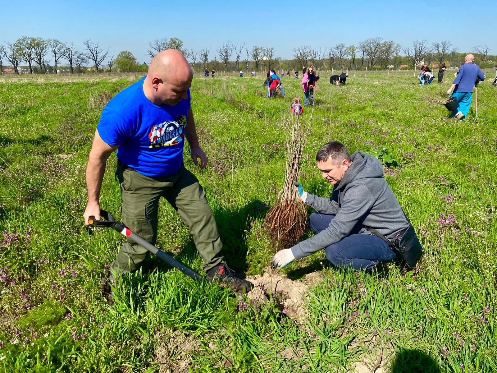 2023 04 22 Wrocław sadzenie drzew na Osobowicach 12